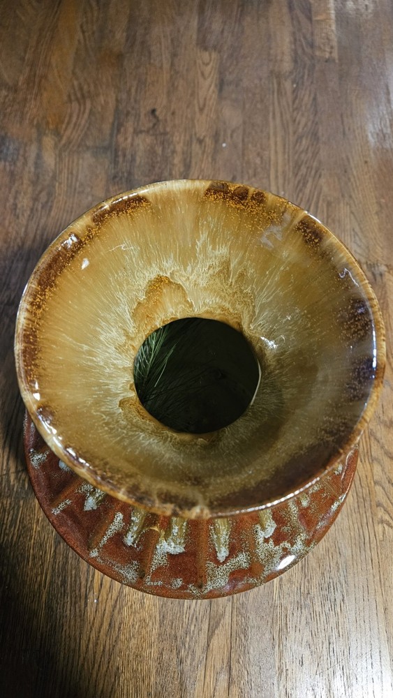 Brown Drip Pottery Vase