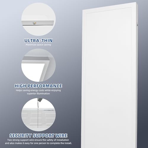 1x4 FT LED Flat Panel Selectable CCT Flush Mount 1x4 FT-2 White