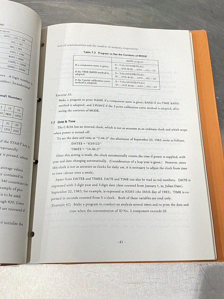 Shimadzu C-R3A Basic Programming Language - Users Guide / Instruction Manual