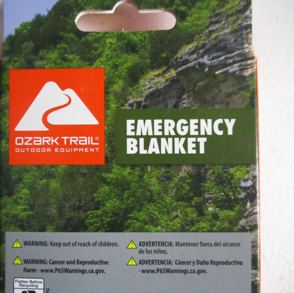 (3) Ozark Trail Emergency Blanket Aluminized Polyester Windproof Waterproof