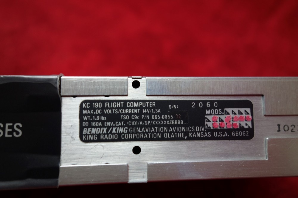 Bendix/King KC190 Flight Computer 14V PN 065-0055-02