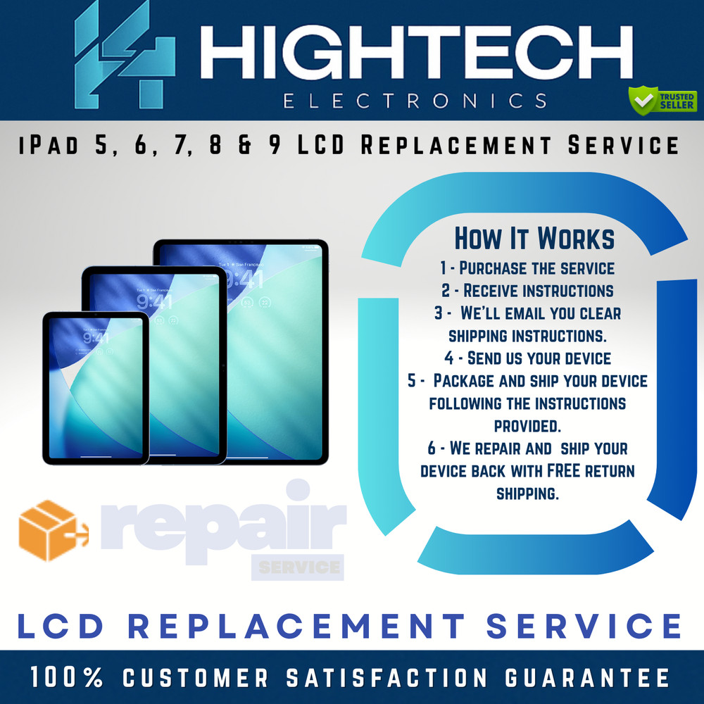 iPad 5, 6, 7, 8 & 9 LCD Replacement Repair Service
