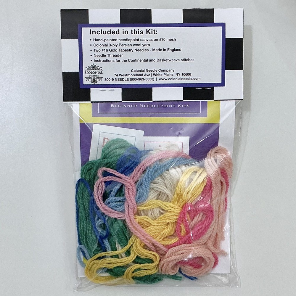 Hand painted Needlepoint Canvas Kit Beginner Easy to see 10 count Mermaid beach
