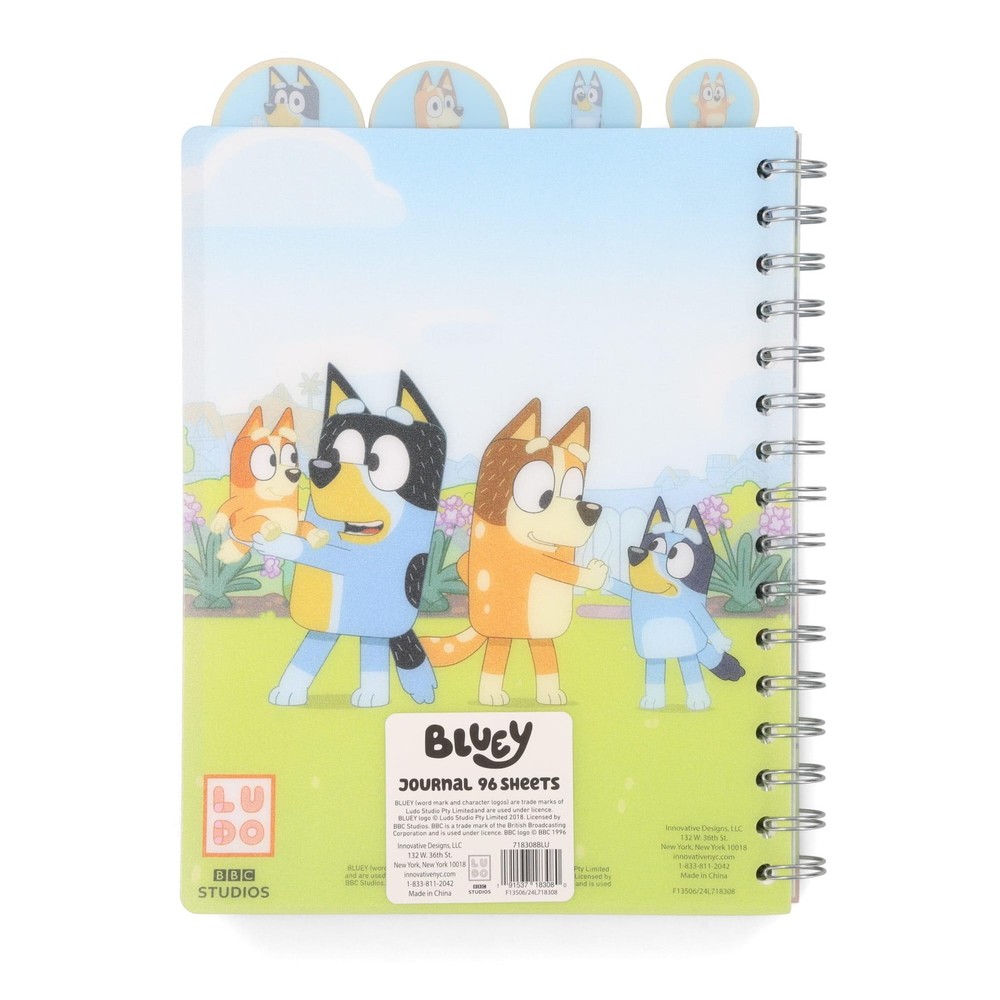 Bluey 4 Tab Spiral Bound Notebook
