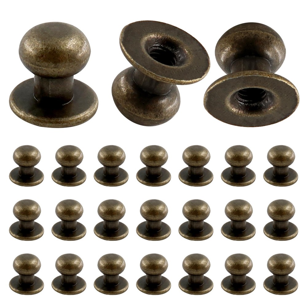 24 Pcs Mini Cabinet Knobs Round Head Jewelry Box Handle Knobs Small Drawer Pulls