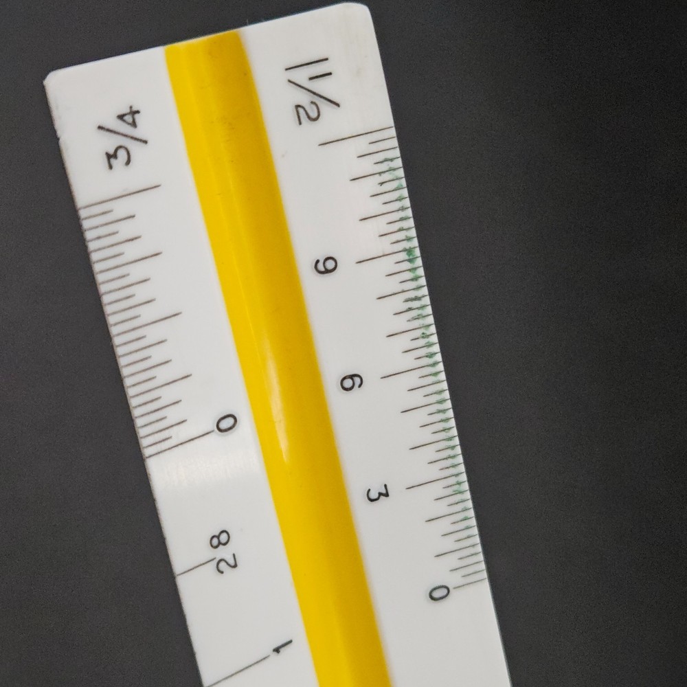 Vintage Dietzgen 1656 BP Triangular Scale Ruler Architecture Drafting