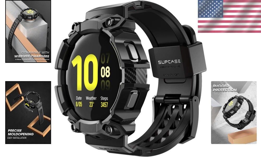 Shockproof Case with Strap Bands for Galaxy Watch 4