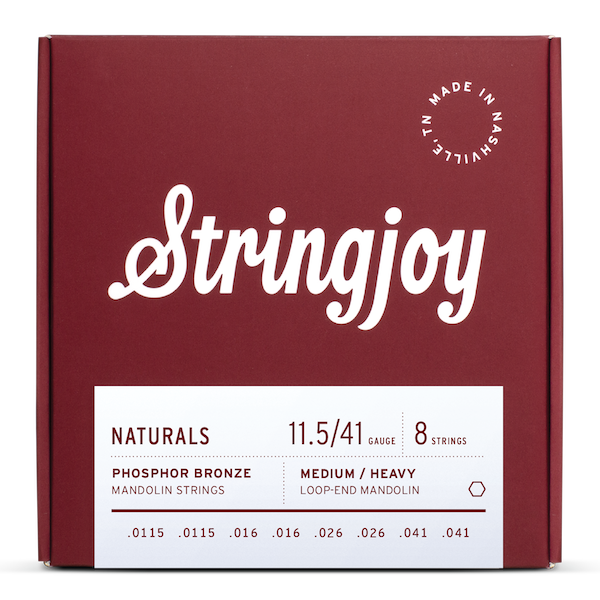 Stringjoy Naturals Phosphor Bronze Mandolin strings; med/heavy 11.5-41
