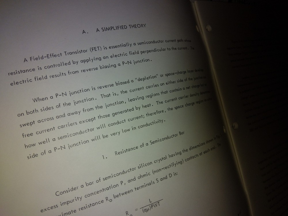 Texas Instruments FET Theory Study + Part Spec Performance Data 50+ Pages 1963