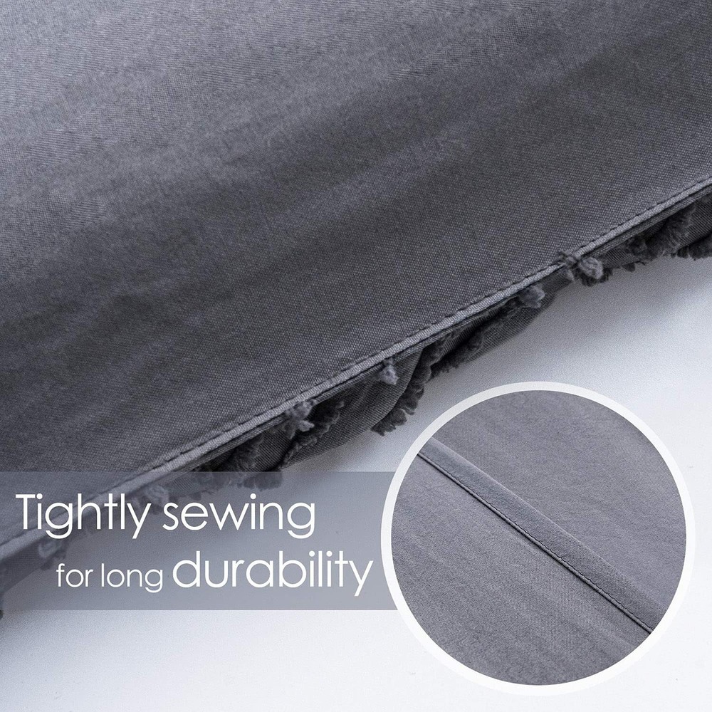 Queen Comforter Set Jacquard Tufted Bedding Comforter Sets for Queen Bed, Grey B