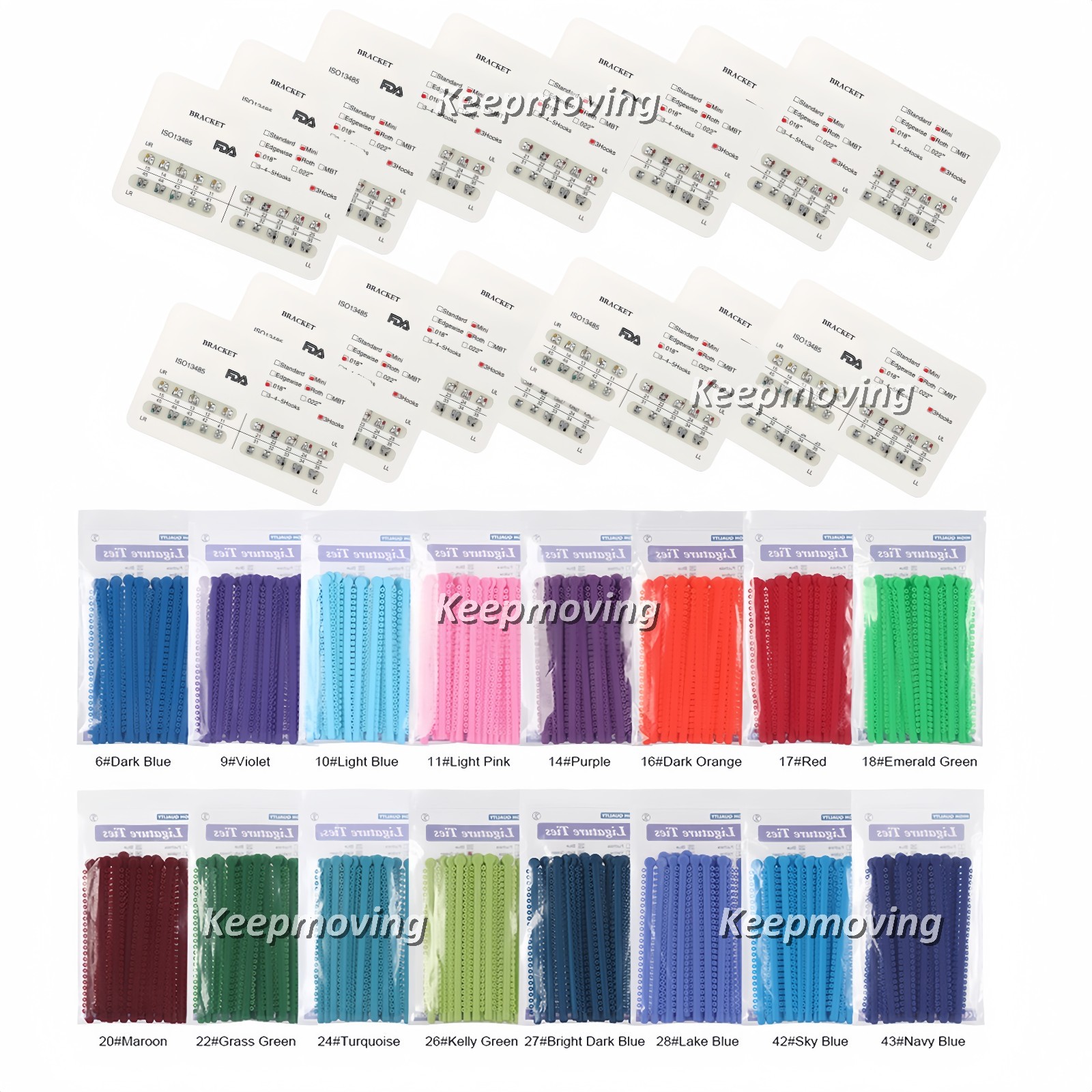 1000 Pcs Dental Orthodontic Elastic Ligature Rubber Bands Ties Brackets Brace