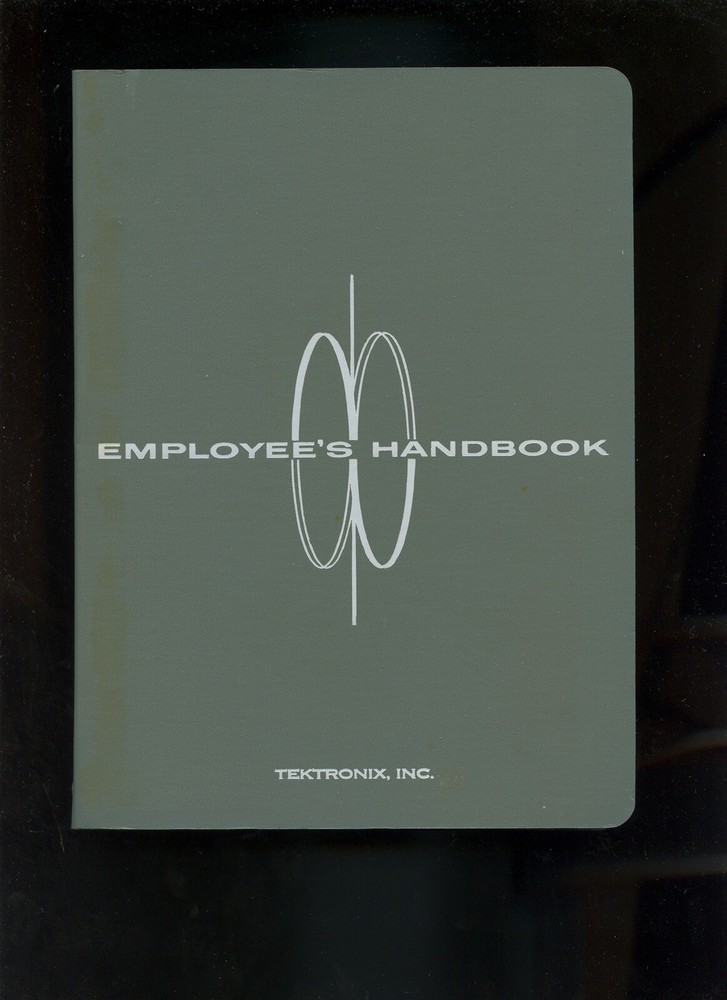 c. 1960 TEKRONIX 3 RING BINDER EMPLOYEE HANDBOOK