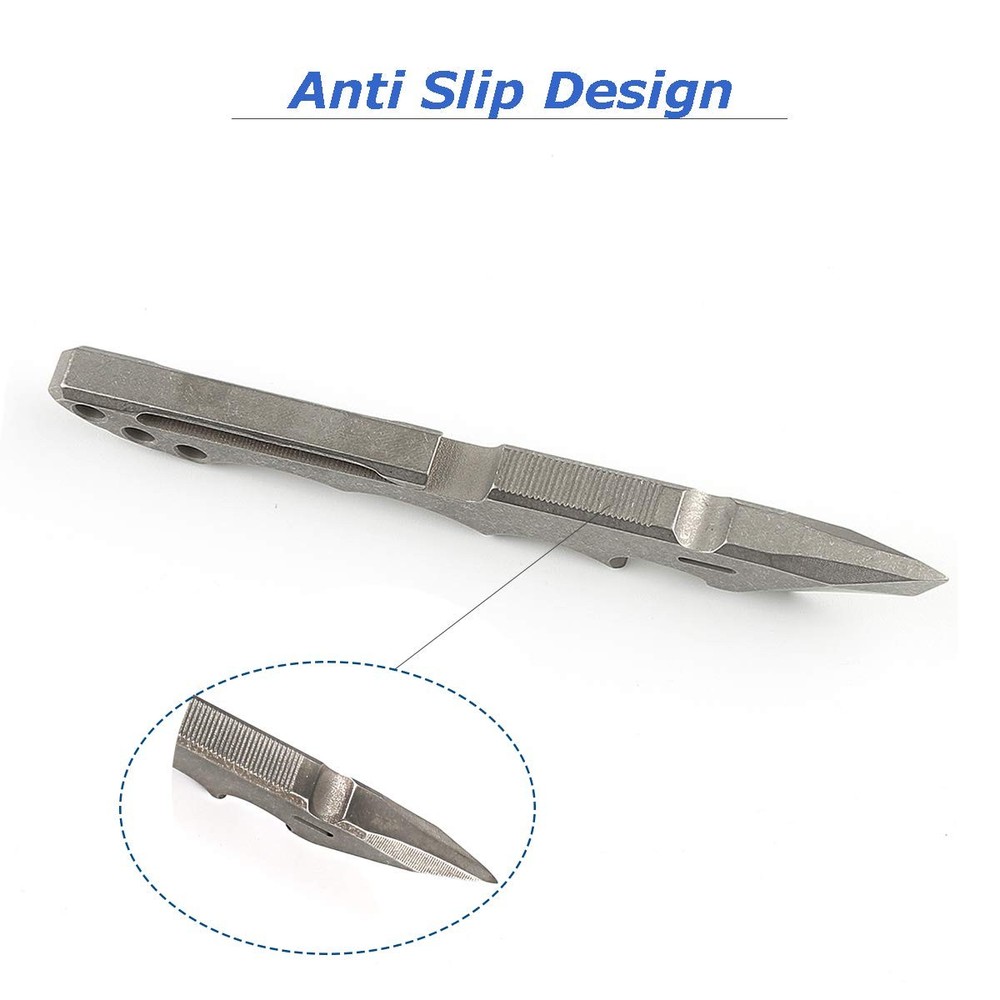 Titanium Pry Bar EDC Multi Tool with Bottle Opener Box Opener Clip Function (...