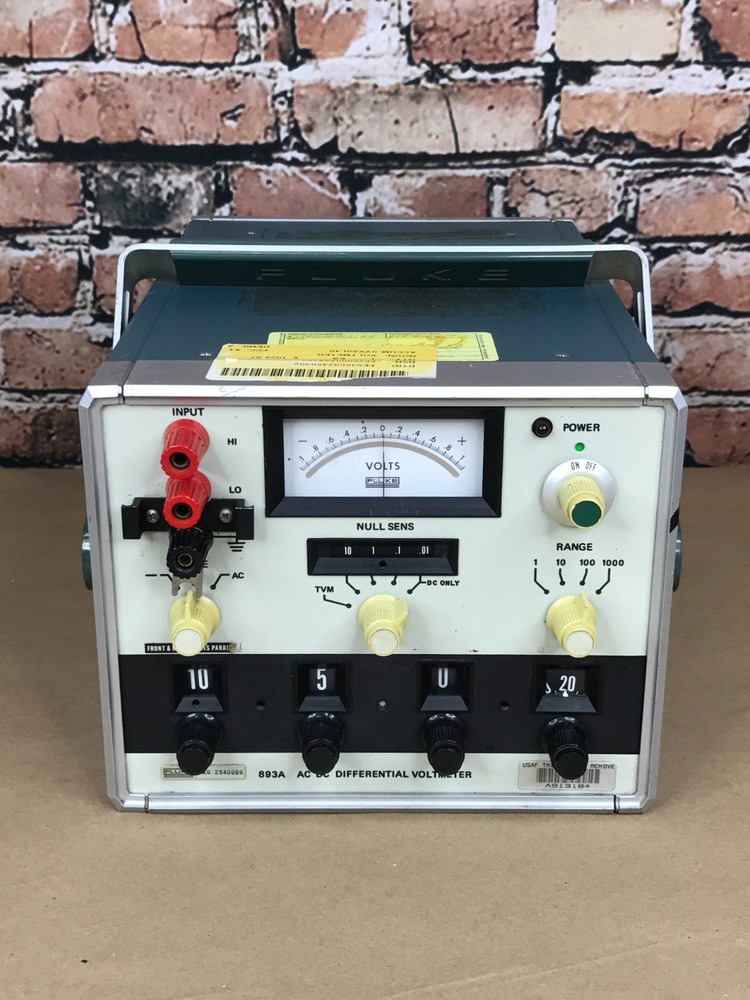 Fluke 893A AC-DC Differential Voltmeter - Untested, AS-IS (Lot 2)