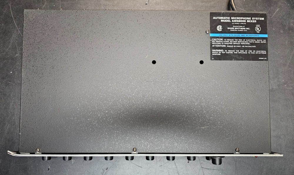 Shure AMS8000 Mixer 8 Channel Rackmount Automatic Microphone Mixer - Untested