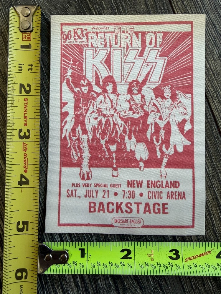 KISS Pass Dynasty Tour Concert Pittsburgh July 21 Red Vintage Kiss Aucoin