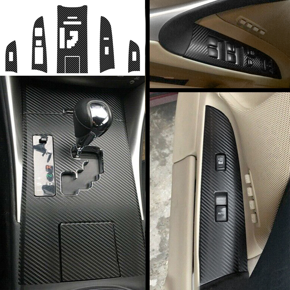 For LEXUS IS250 IS300 IS350 06-2012 Black Carbon Fiber Gear Shift Box Panel Trim