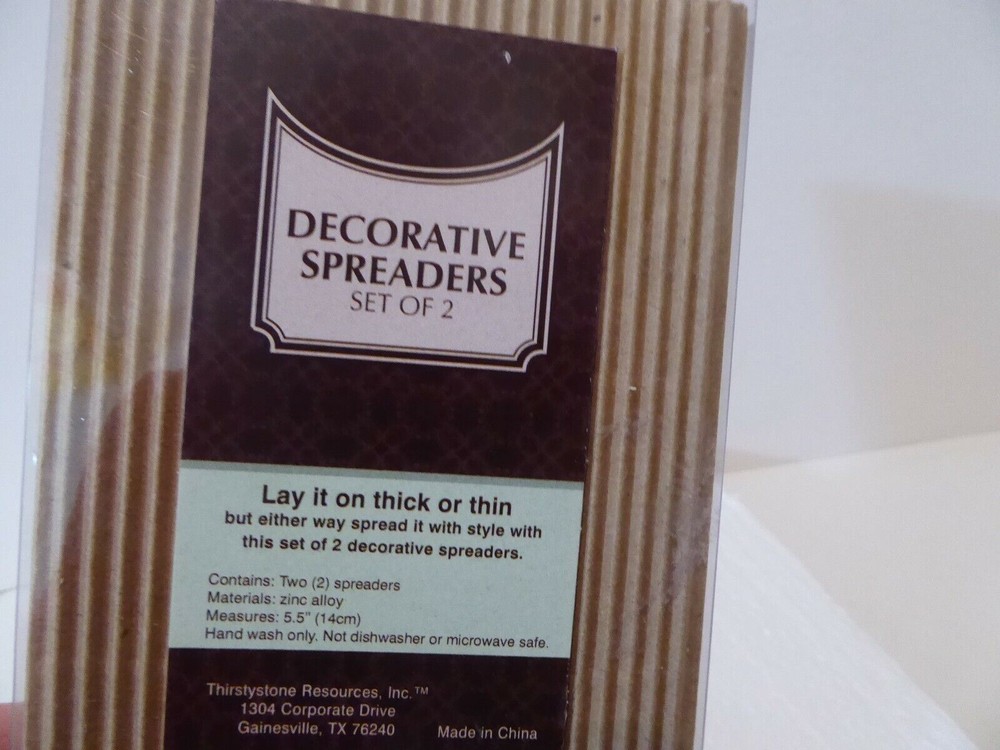 Thirstystone (2) H Monogram Dip/Cheese Spreaders (4) Fork Cheese Marker (S2