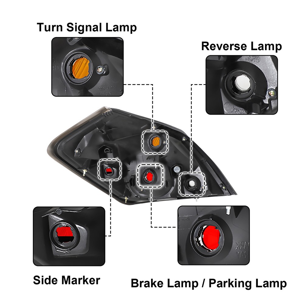 2Pcs Tail Lights For 2007-2012 Altima Sedan Replacement Pair Left+Right 07-12