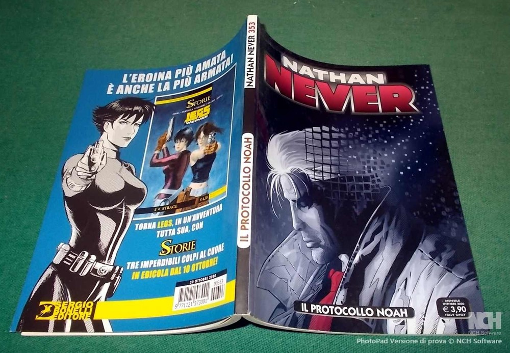 NATHAN NEVER No. 353 "The Noah Protocol" Bonelli Editions 2020