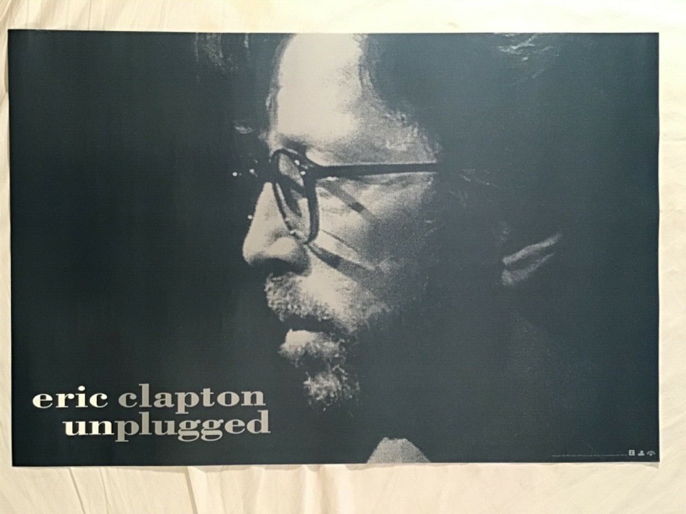 Eric Clapton 1992 Promo Poster Unplugged New Condition