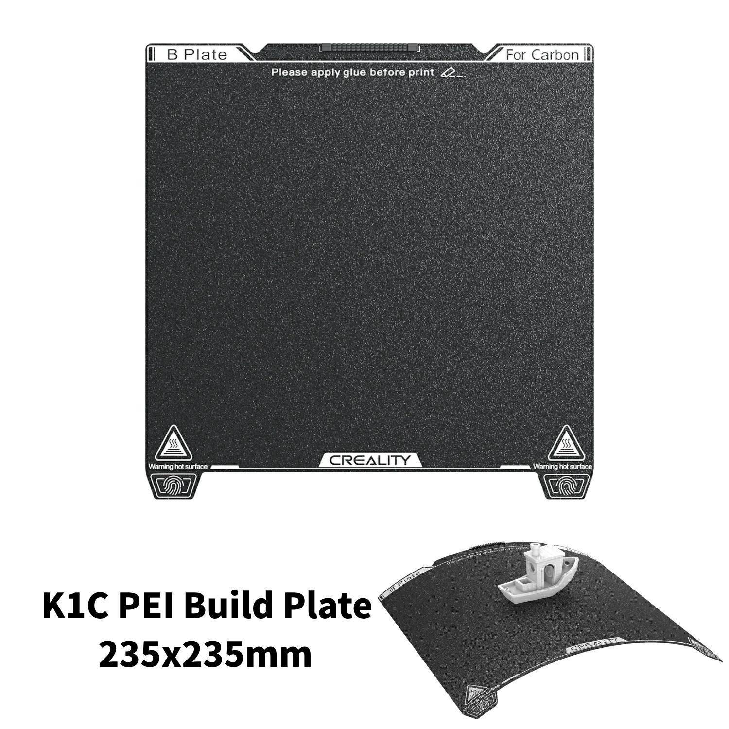 Creality K1C Build Plate 235x235mm Textured PEI Flexible Spring Steel for K1C