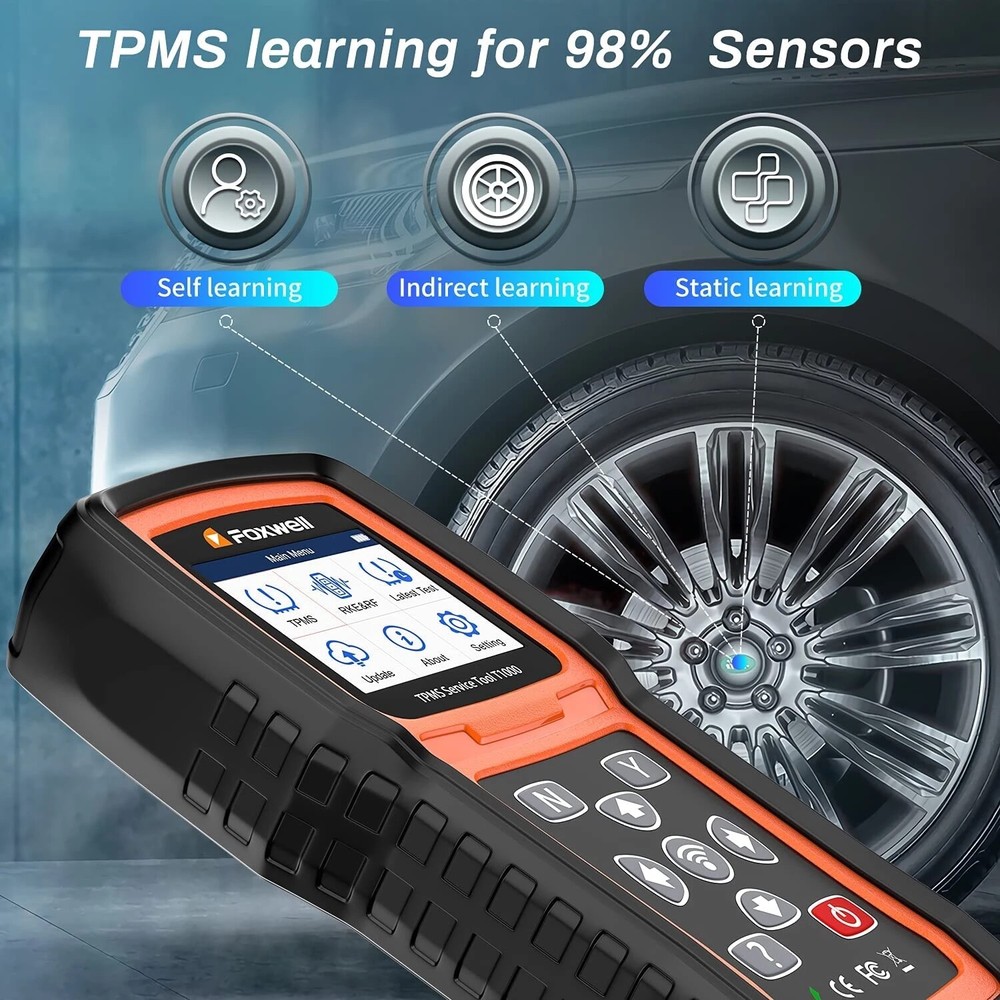 Foxwell T1000 Car TPMS Reset Tire Pressure Sensor Activate Programming Scan Tool