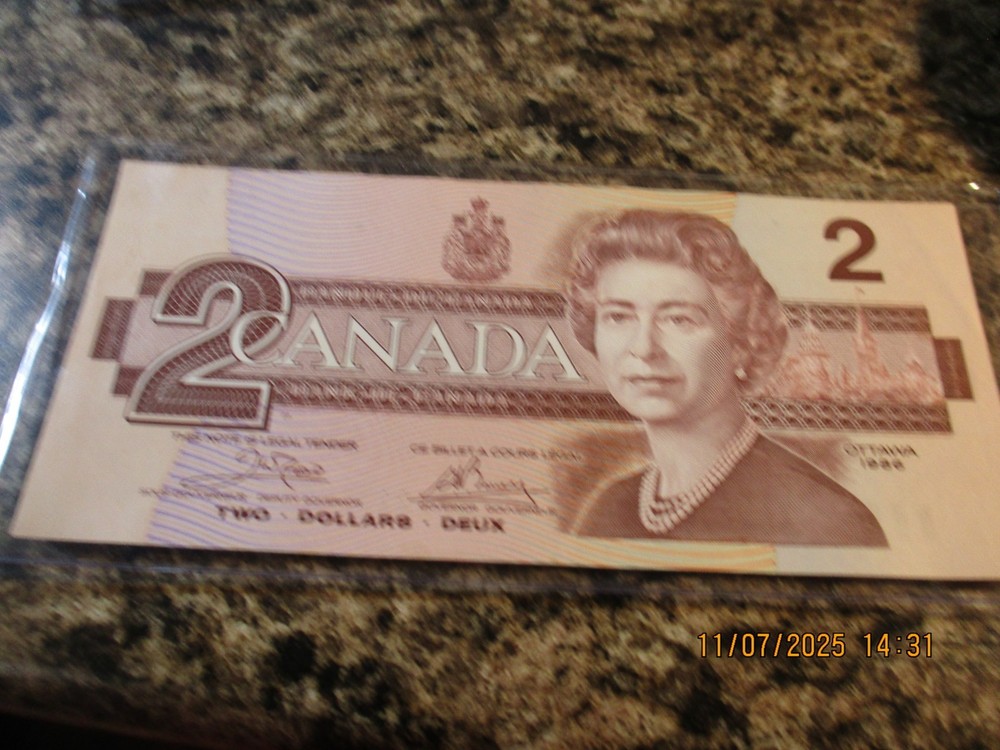 1986 CANADA $2 DOLLAR NOTE CU     BC6