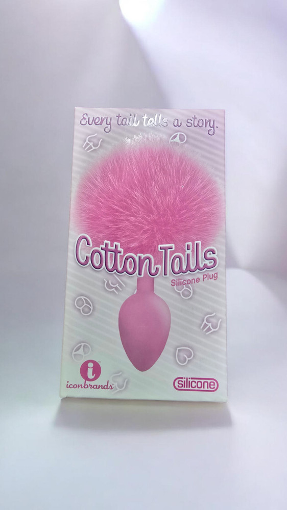 Cottontails, Silicone Bunny Tail Butt Plug, Pink