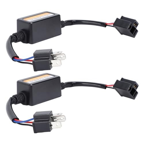 2pcs H4 LED CANbus Decoder DC 9 to 16V Plug and Play Anti Flickering LED