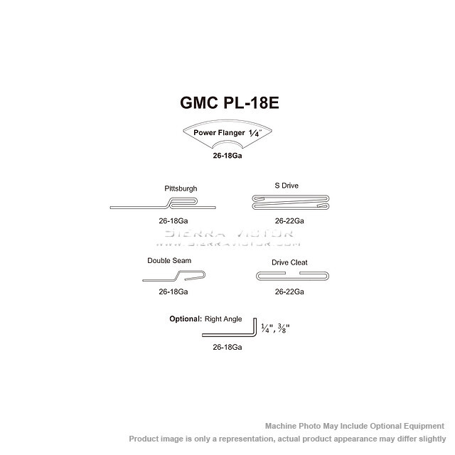 GMC PL-18E 18 ga. Pittsburgh Locking Forming Machine