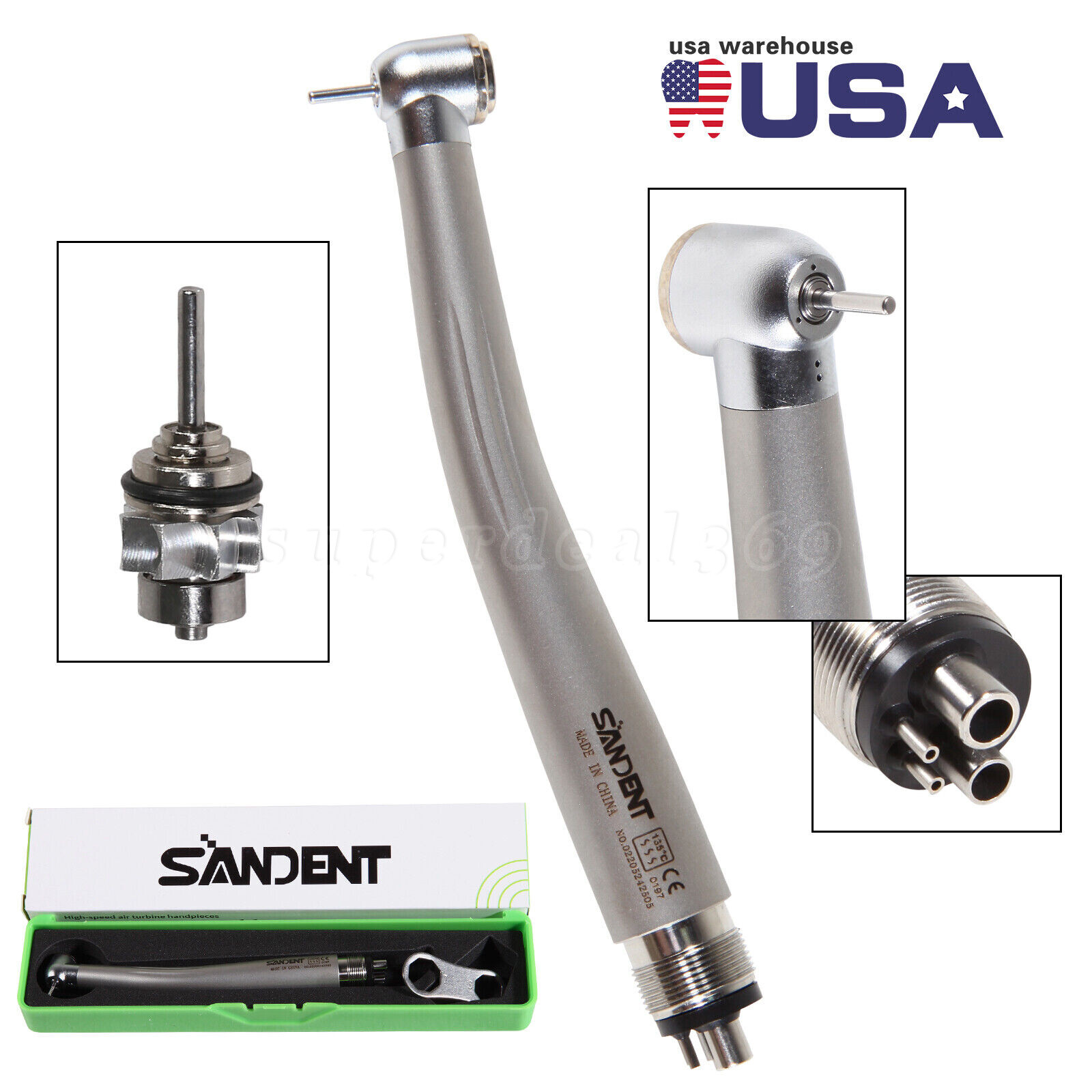 10* Dental High Speed Handpiece with LED/without LED Type Air Turbine 4 Holes