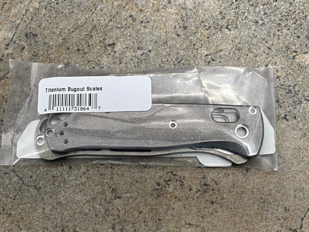Flytanium Titanium Scales for Benchmade Bugout FLY543 Stonewash Finish