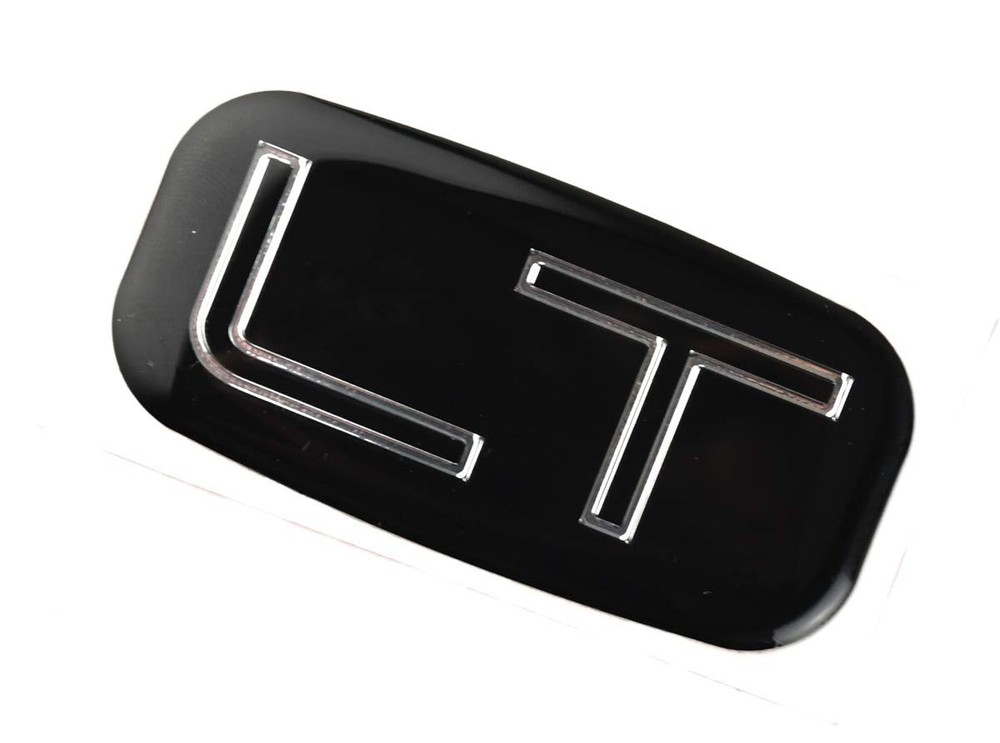 2pcs LT Emblems 3D Sticker Nameplate Replacement for 99-07 Black with Chrome