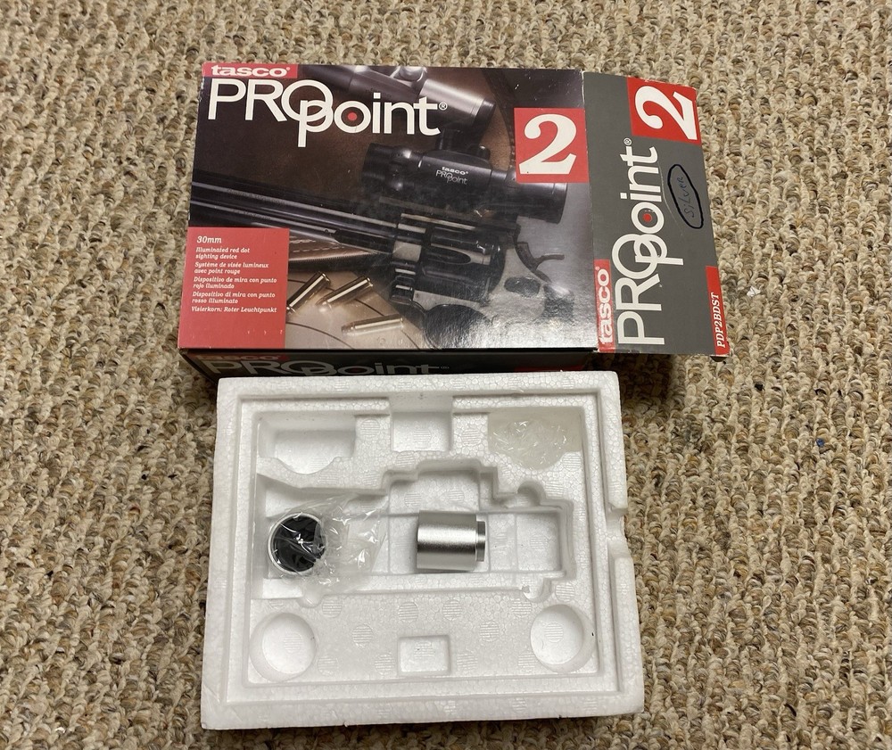 Tasco PDP2 Pro Point 2 Red Dot Scope 30mm Rings Used