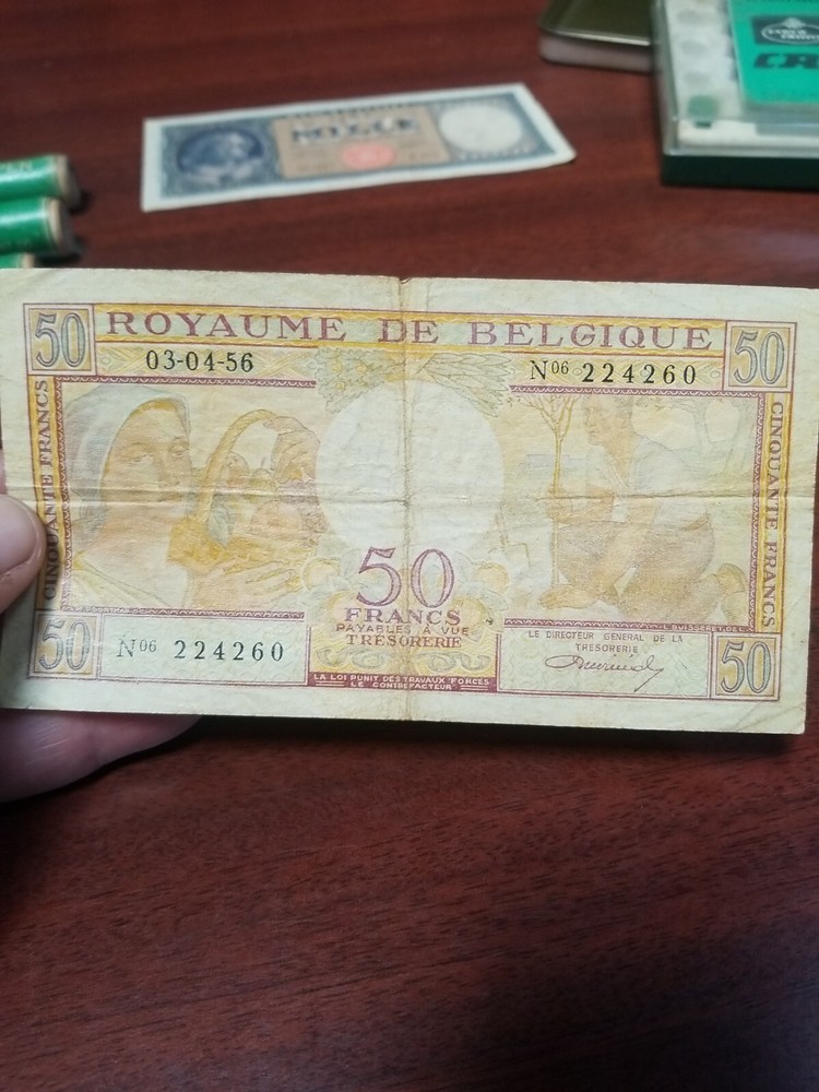 Belgium 50 Frank Banknote 1956