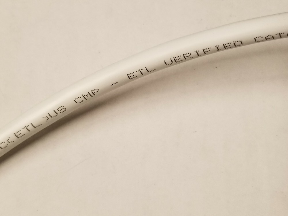 Commscope CS44P Cat6A U/UTP Network Ethernet 10G 10Gig Cable Plenum White /50ft