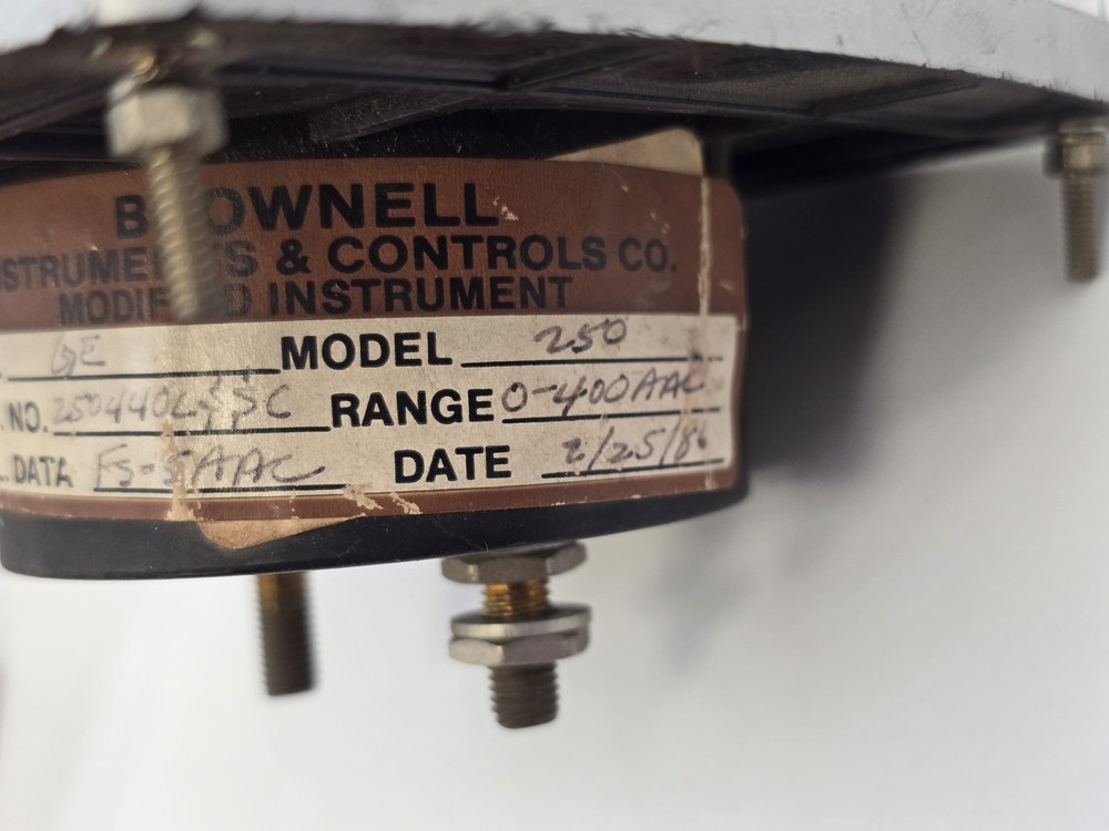 General Electric 250440LSSC Analog Panel Meter 0-400AAC Extra Wide Easy to Read