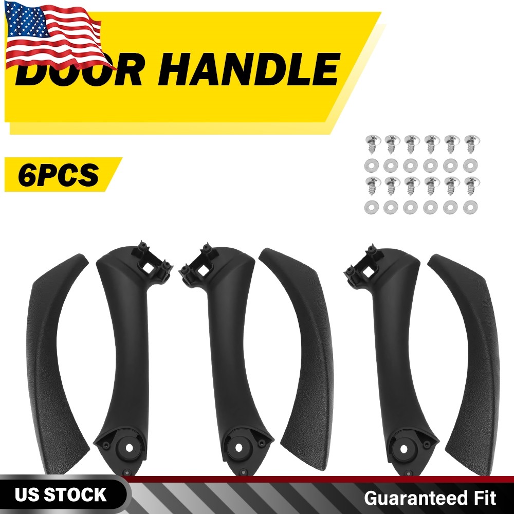 6PCS/Set Interior Door Pull Handle Trim Cover For 2005-2013 BMW E90/E91/E92/E93