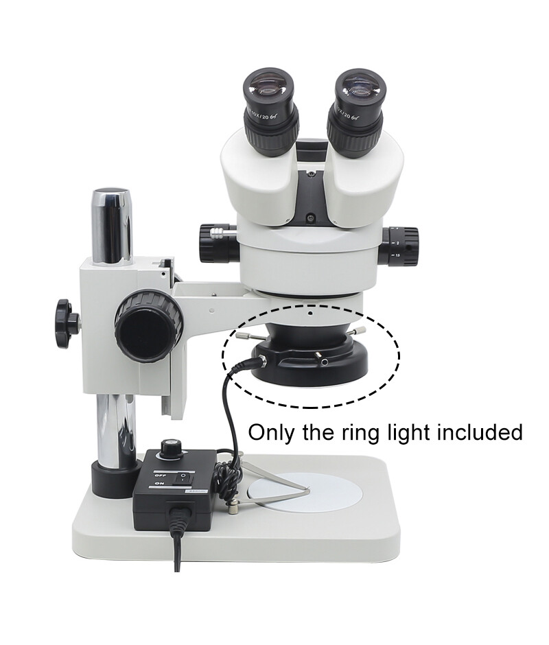 60 LED Purple UV Light Source Microscope Ring Light Lamp Illuminator 110V-240V