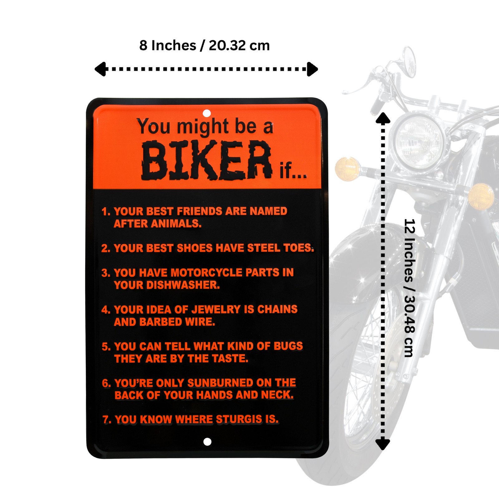 Funny You Might Be Biker If Sign Man Can Wall Art Poster Garage, Bar Room Decor