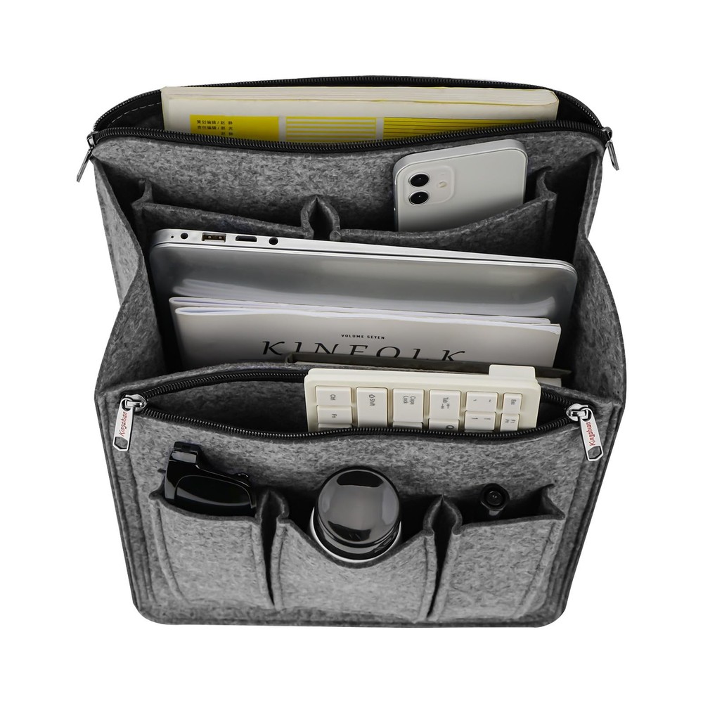 Large Capacity Backpack Organizer Insert - Felt Storage Insert for 10"+ Backp...