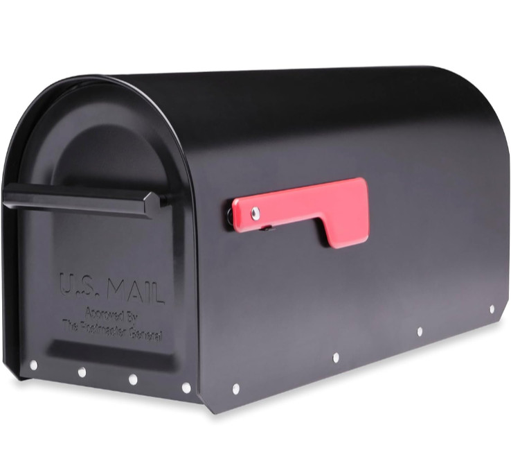 MAILBOX 5560B-R-10 Architectural Mailboxes Sequoia Post Mount Mailbox, Large, BL