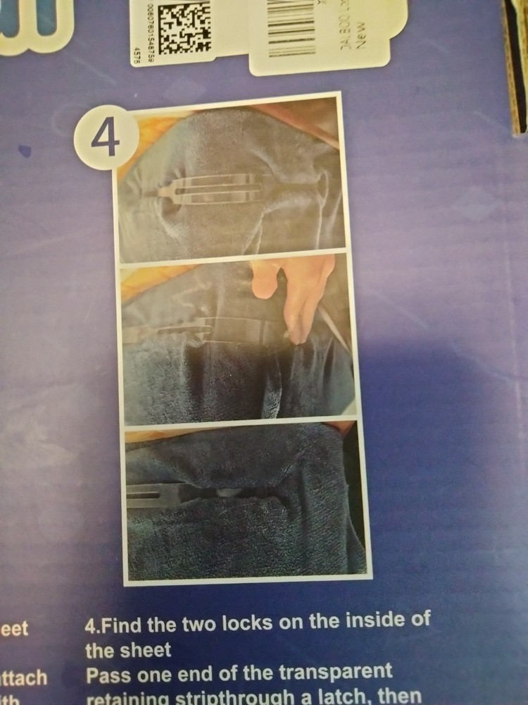 White Lock Sheet Holders For Bed