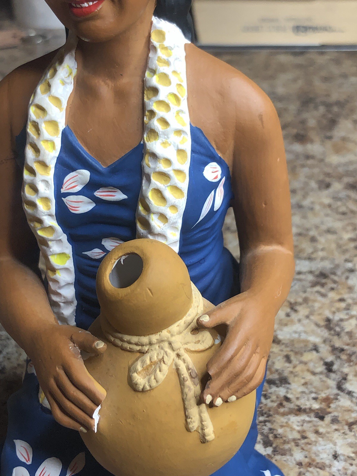 Very Rare 1950’s Hakata Urasaki Hawaii Hula Doll With IPU Made In Japan Damaged