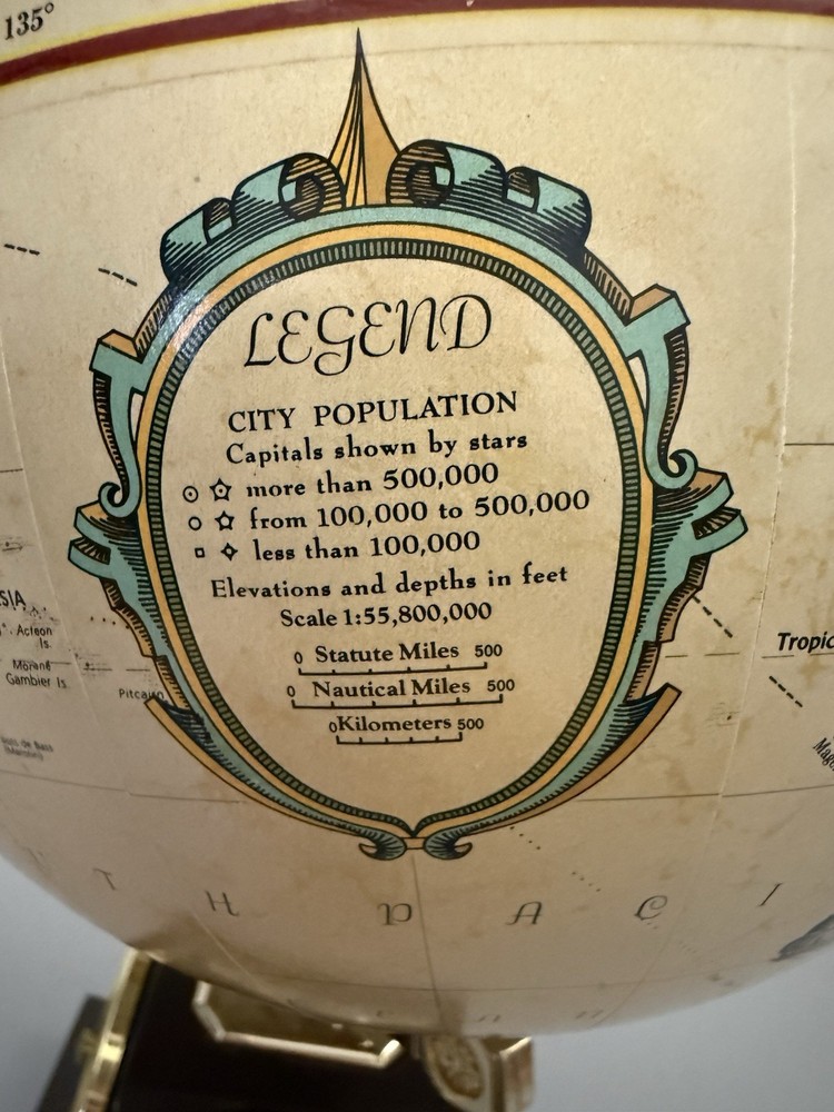 Replogle 9” World Classic Globe - Thermometer - Hygrometer - Barometer
