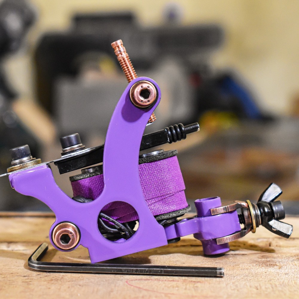Handmade tattoo machine medium liner 5-14rs, Running 140-145 Hz @ 4.5 V Unloaded