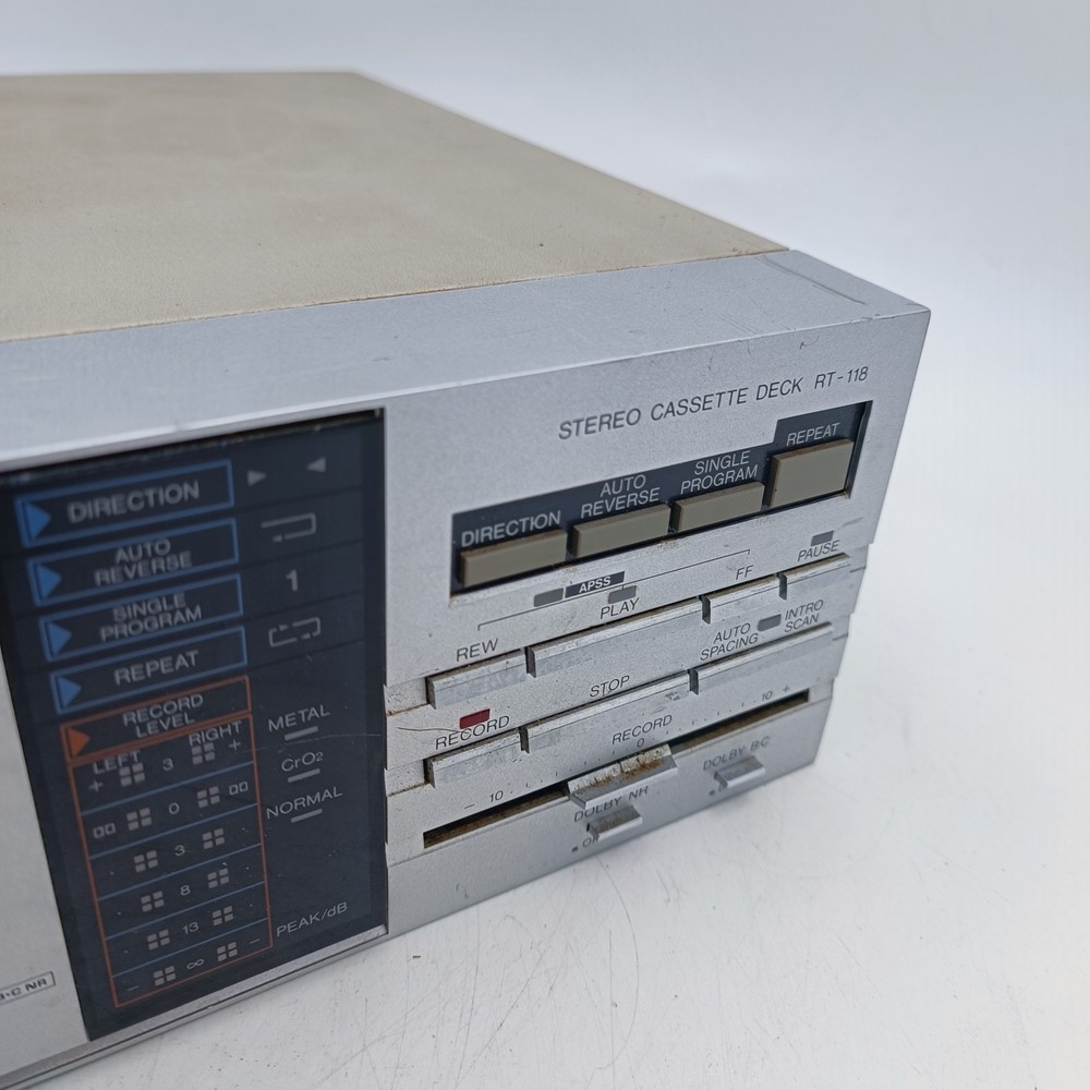 Sharp RT-118 Stereo Cassette Recorder Deck Auto Reverse Full Logic Control
