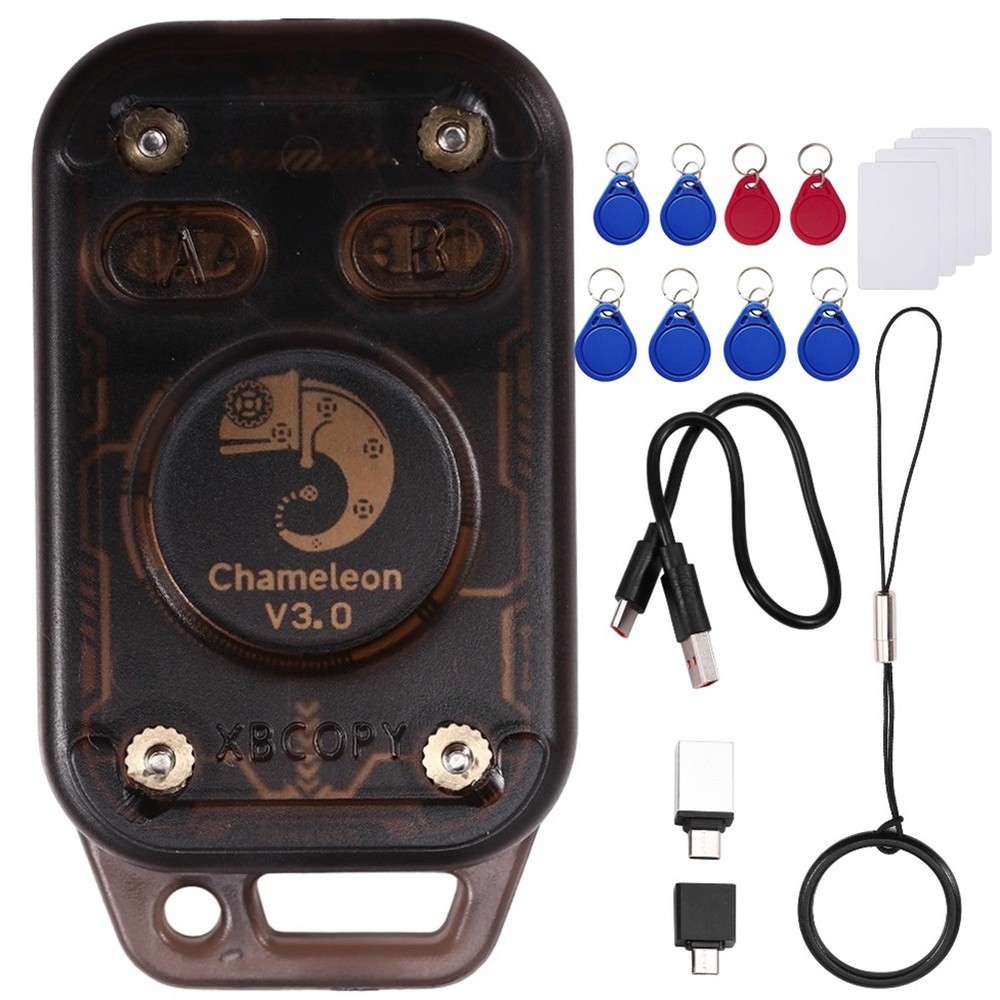 Chameleon V3.0 RFID  Chip Reader Emulator+12PCS UID/CUID Keychain Card Kit3621