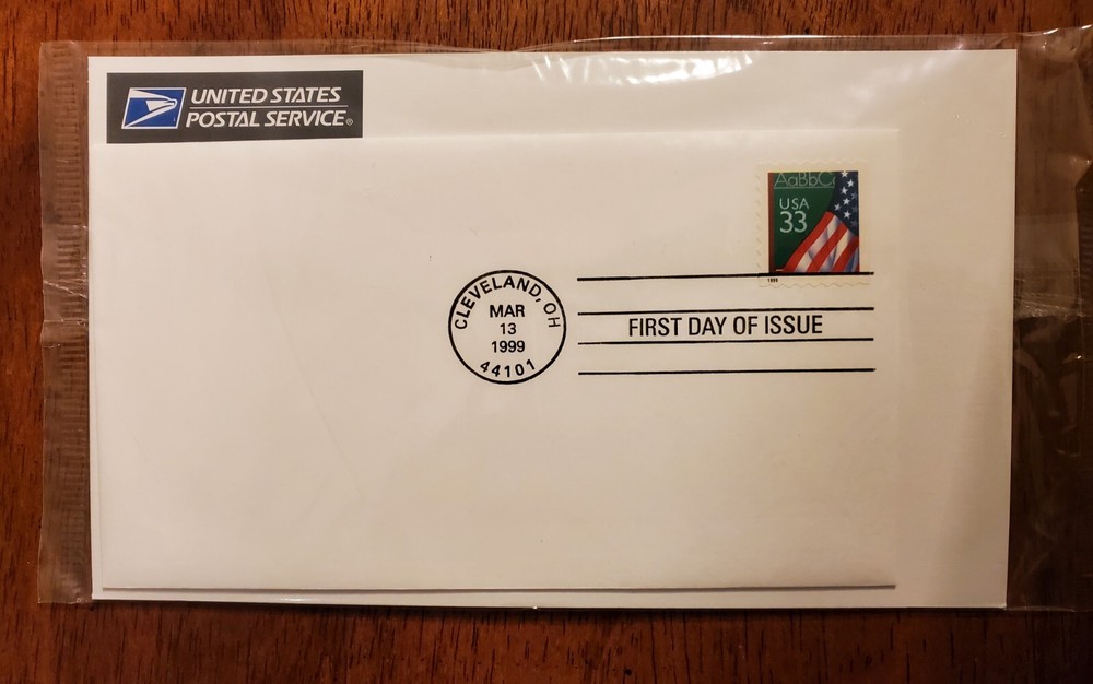 CLASSROOM ATM FLAG 1999  FDC VF UNADDR Sealed Package